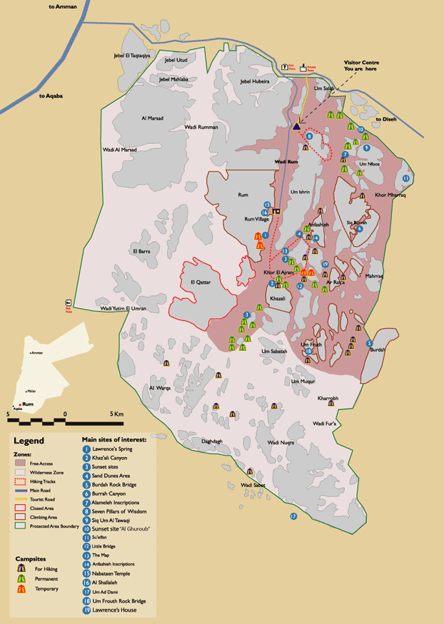 Wadi Rum Jordan Map Wadi Rum - Jordan's Desert Crossroad Nov 2008 - Www.bigbluesky.ca